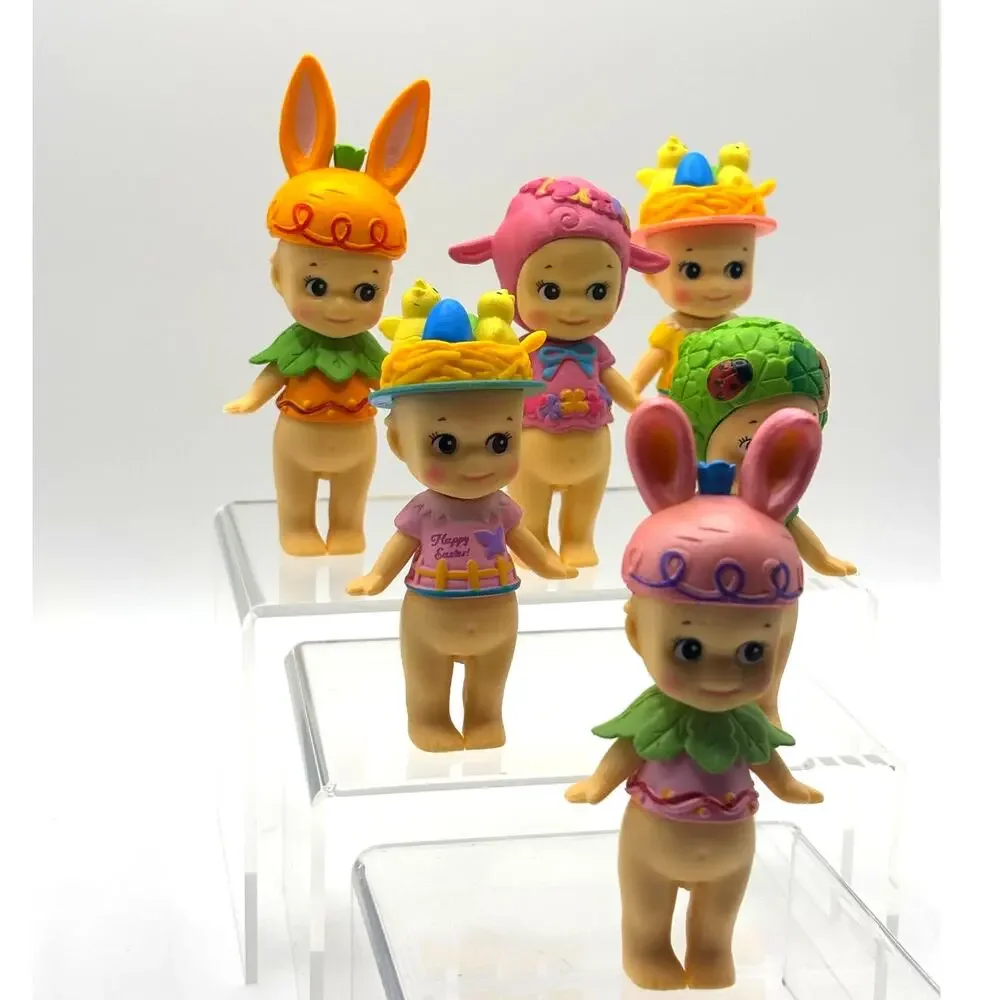 Set of 6 New Unbranded Kewpie, Angel Mini Figures, Easter Costumes, Open Boxes